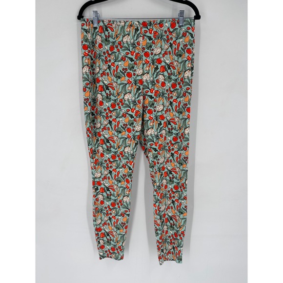 Duluth Trading Co Women's Leggings Size L All Over Green Garden Vegetable Print - Picture 7 of 11
